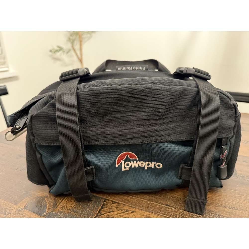 Lowepro Photo Runner Camera Bag Waist Belt Bag 11"x7"x5" Padded Green Black Neck